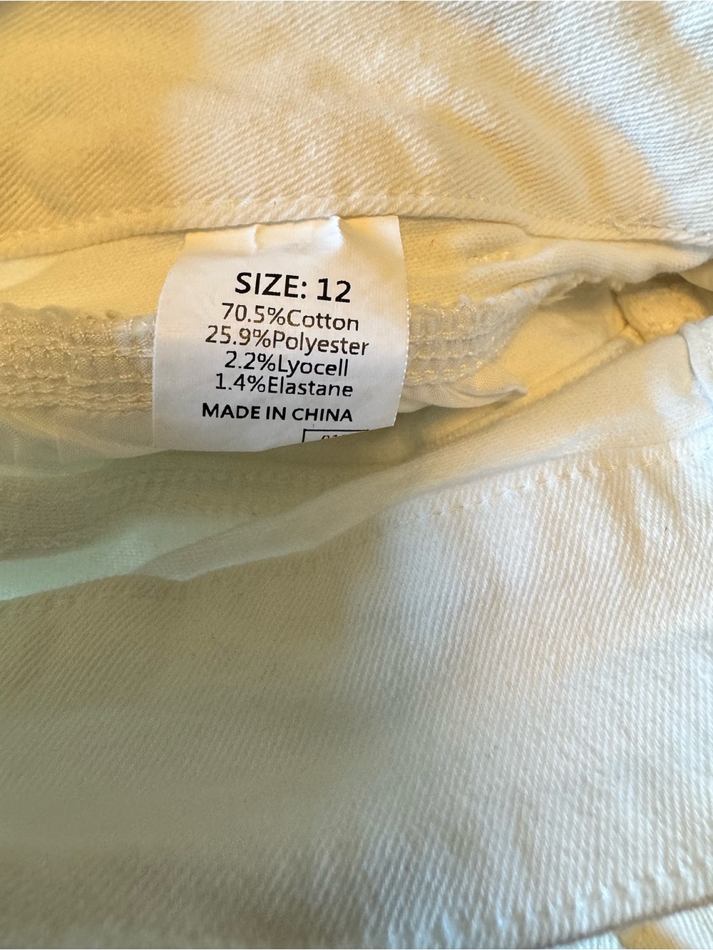White Wide-Leg Ankle Length Women’s Jeans - Picture 7 of 7